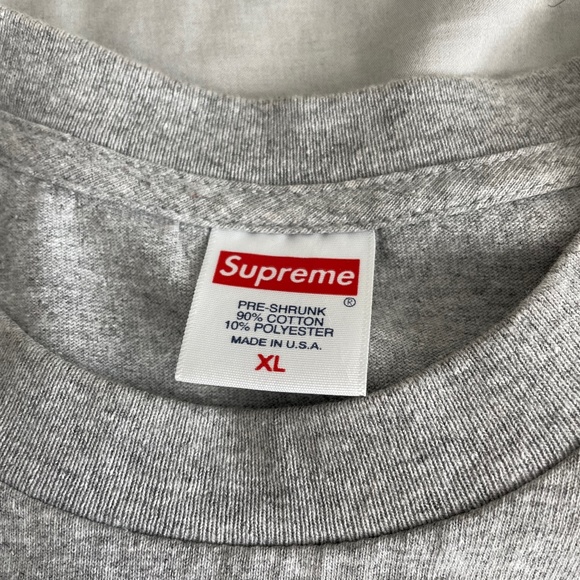 Supreme "Crip" blue paisley box logo tee - Picture 1 of 3